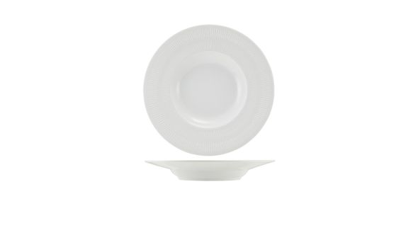 Incise Porcelain Solara Winged Soup Bowl 24cm