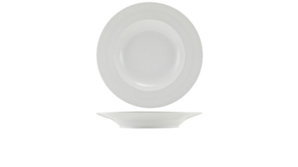 Incise Porcelain Solara Winged Pasta Bowl 28.5cm
