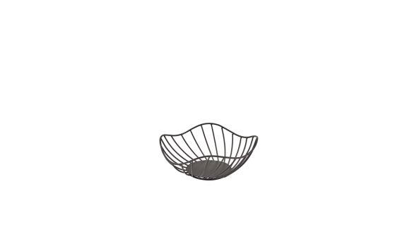 GenWare Lotus Leaf Black Wire Basket 20 x 8cm