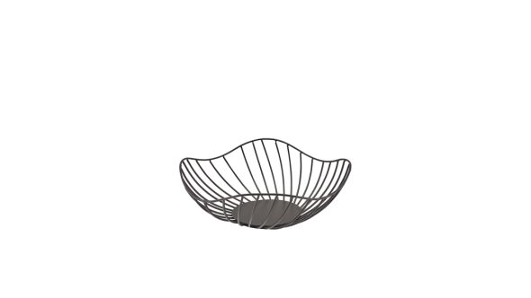 GenWare Lotus Leaf Black Wire Basket 28.5 x 10cm