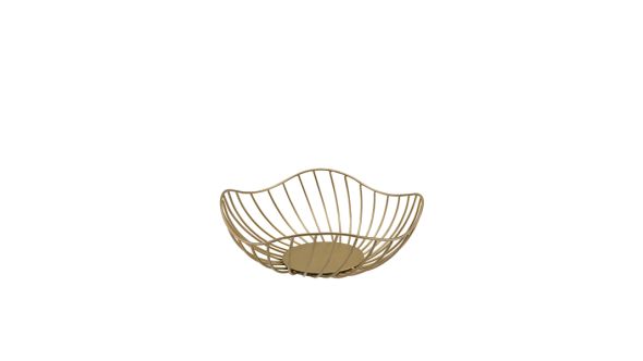 GenWare Lotus Leaf Gold Wire Basket 28.5 x 10cm