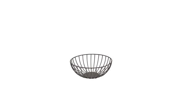 GenWare Round Black Wire Basket 20 x 8cm