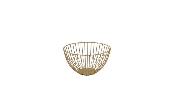 GenWare Round Gold Wire Basket 24 x 13cm