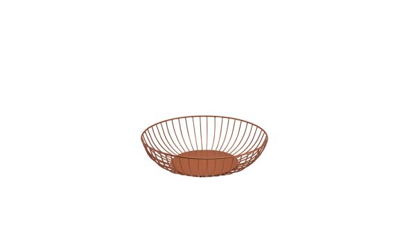 GenWare Round Copper Wire Basket 27 x 7cm