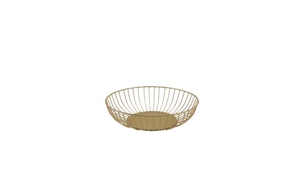 GenWare Round Gold Wire Basket 27 x 7cm