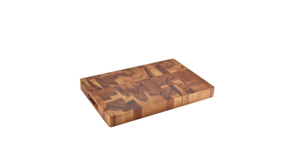 Acacia Wood End Grain Chopping Board 18 x 12 x 1.75"