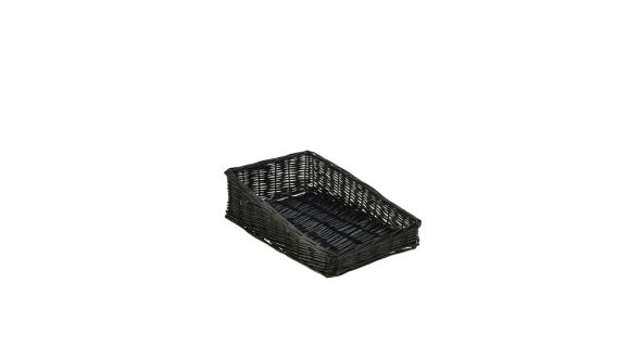 Wicker Display Basket Black 40X25X12cm