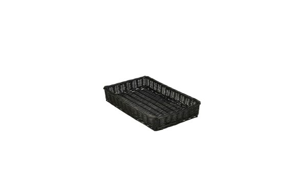Wicker Display Basket Black 46X30X8cm