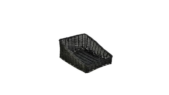 Wicker Display Basket Black 46X36X20cm