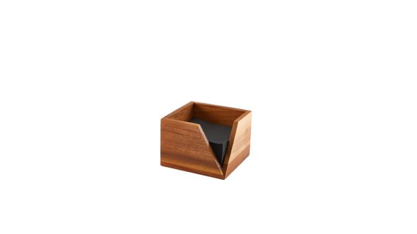 GenWare Acacia Wood Serviette Holder 14 x 10cm