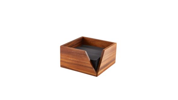 GenWare Acacia Wood Serviette Holder 18.6 x 10cm