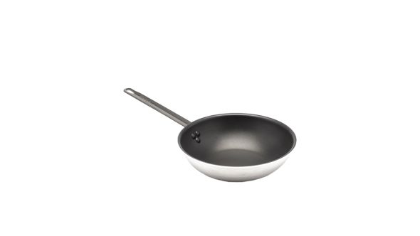 Non Stick Teflon Aluminium Flat Base Wok 30cm