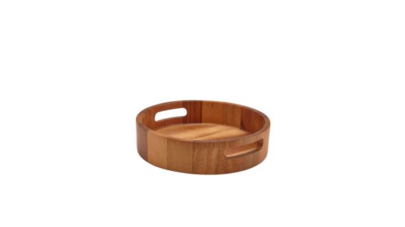 GenWare Acacia Wood Round Serving Tray 25cm