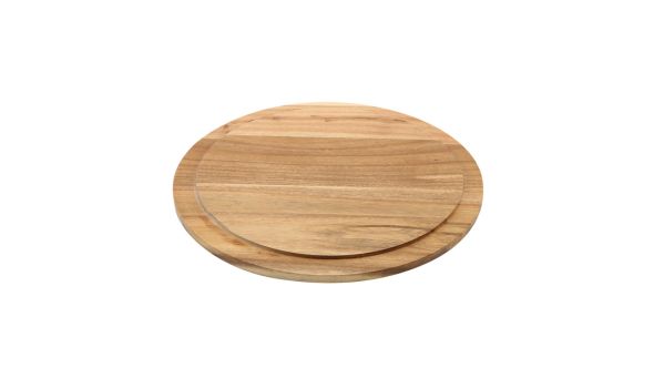 Genware Round Wood Serving/ Cake Board 33cm