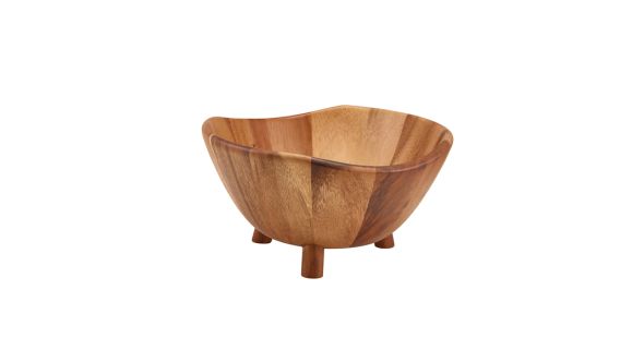 GenWare Acacia Wood Tripod Bowl 30cm
