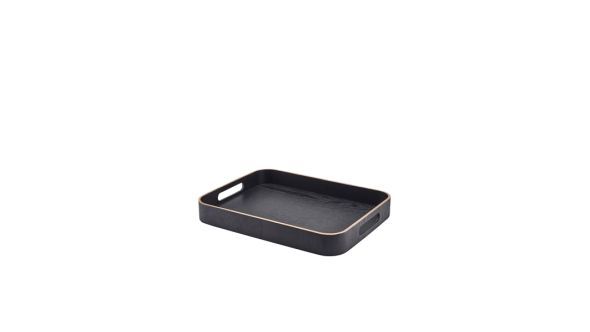 GenWare Black Wood Veneer Butlers Tray 35.5 x 28cm