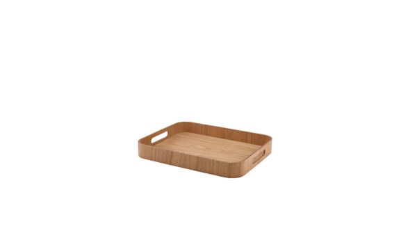 GenWare Light Wood Veneer Butlers Tray 35.5 x 28cm