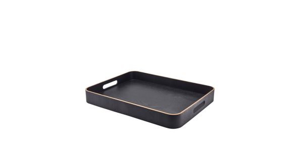 GenWare Black Wood Veneer Butlers Tray 50 x 38cm