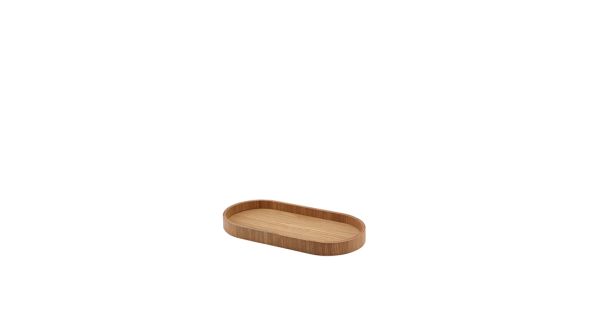 GenWare Oval Light Wood Veneer Tray 23 x 11cm