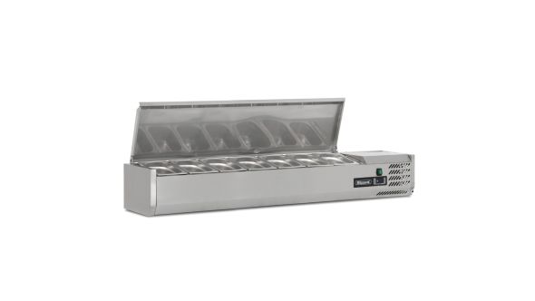 Blizzard TOP1500-14EN 1.5m Hinged 1/4 Gastronorm Prep Top