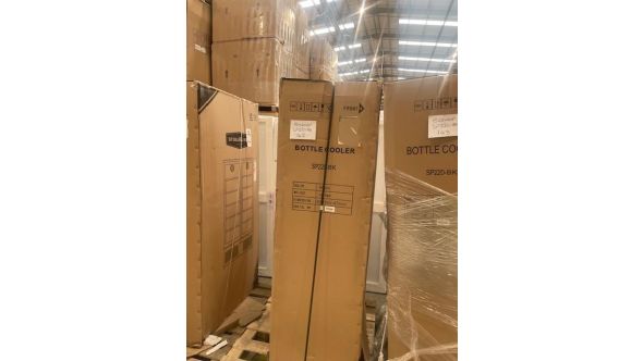 Sterling Pro GRADED Green SP220-BK Double Door Black Upright Bottle Cooler, 458 Litres