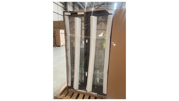 Sterling Pro GRADED Green SP220-BK Double Door Black Upright Bottle Cooler, 458 Litres