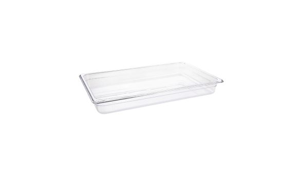 Vogue Polycarbonate 1/1 Gastronorm Container 65mm Clear