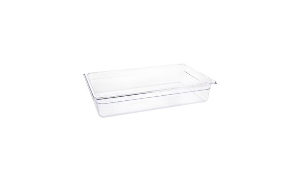 Vogue Polycarbonate 1/1 Gastronorm Container 100mm Clear
