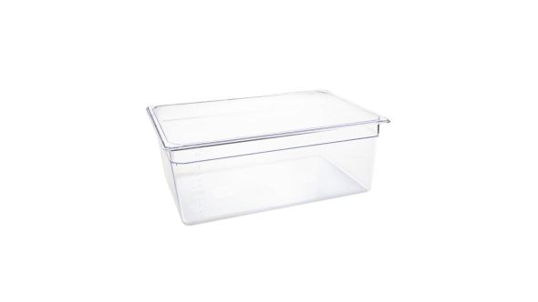 Vogue Polycarbonate 1/1 Gastronorm Container 200mm Clear