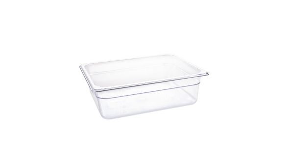 Vogue Polycarbonate 1/2 Gastronorm Container 100mm Clear