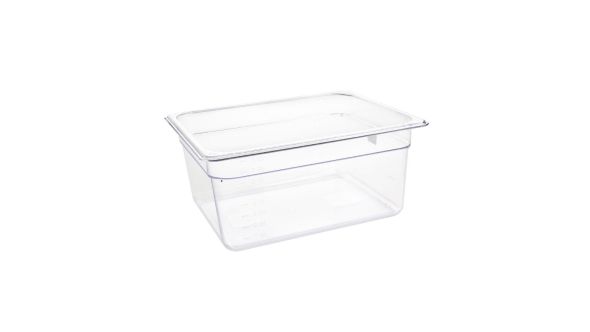 Vogue Polycarbonate 1/2 Gastronorm Container 150mm Clear
