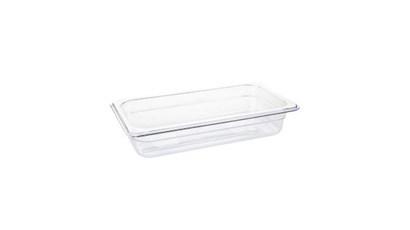 Vogue Polycarbonate 1/3 Gastronorm Container 65mm Clear