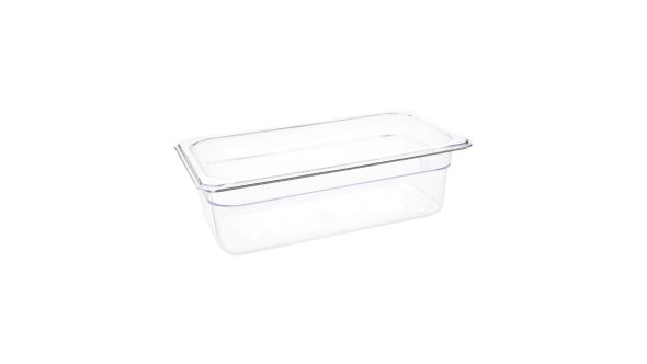 Vogue Polycarbonate 1/3 Gastronorm Container 100mm Clear