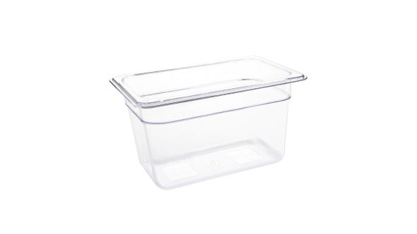Vogue Polycarbonate 1/4 Gastronorm Container 150mm Clear