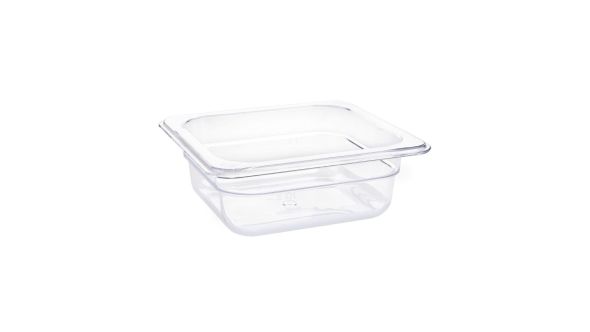 Vogue Polycarbonate 1/6 Gastronorm Container 65mm Clear