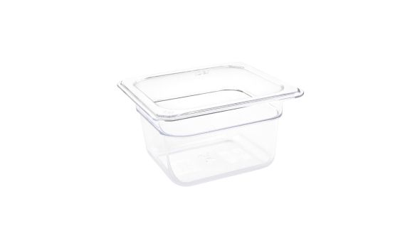 Vogue Polycarbonate 1/6 Gastronorm Container 100mm Clear