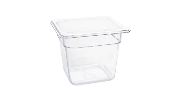 Vogue Polycarbonate 1/6 Gastronorm Container 150mm Clear