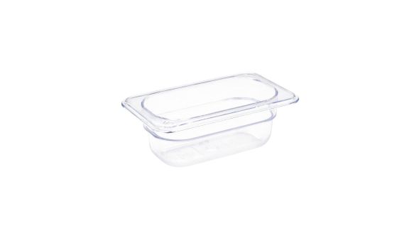 Vogue Polycarbonate 1/9 Gastronorm Container 65mm Clear