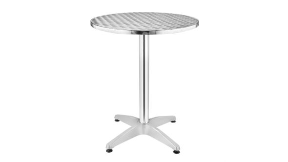 Bolero Round Bistro Cafe Table - Stainless Steel 800mm U426