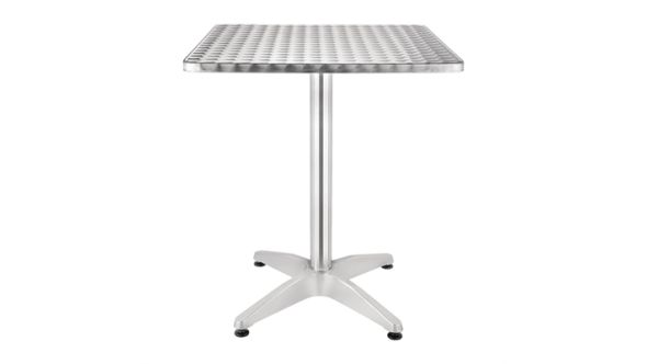 Bolero Steel and Aluminium Square Bistro Table 600mm U427