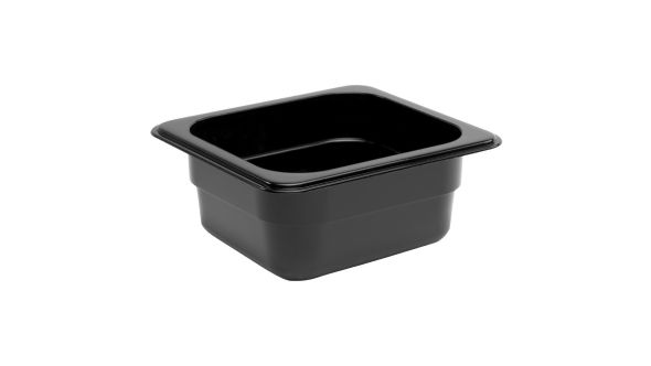 Vogue Polycarbonate 1/6 Gastronorm Container 65mm Black