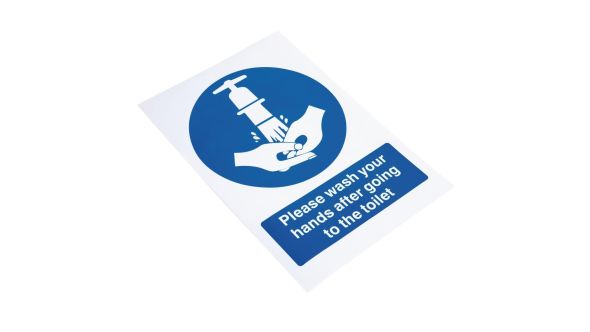 Vogue Toilet Wash Hands Sign