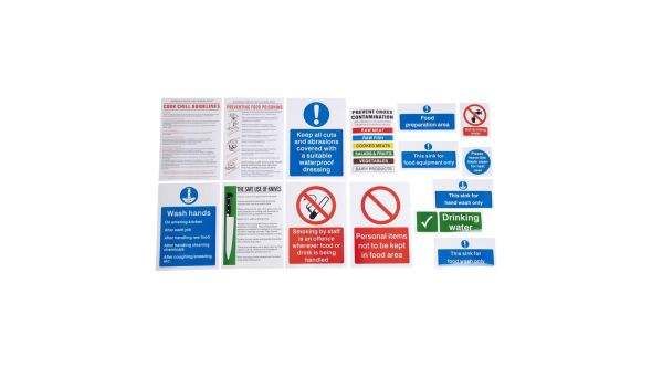 Vogue Food Preparation Sign Pack