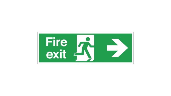 Fire Exit Sign Arrow Right