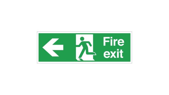Fire Exit Sign Arrow Left