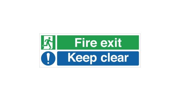 Fire Exit Keep Clear Sign