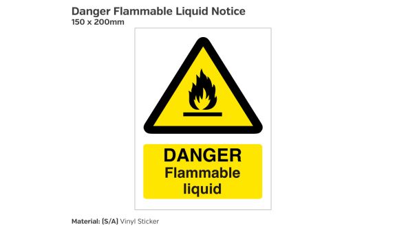 Danger Flammable Liquid Safety Sign