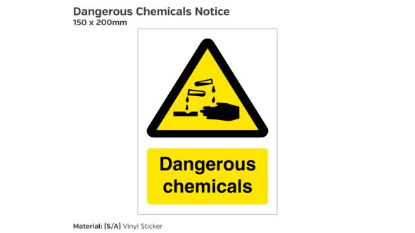 Danger Chemicals - Corrosive Substances Safety Sign