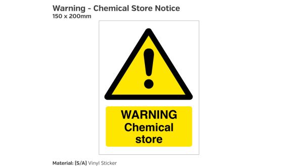 Warning Chemical Store Safety Sign