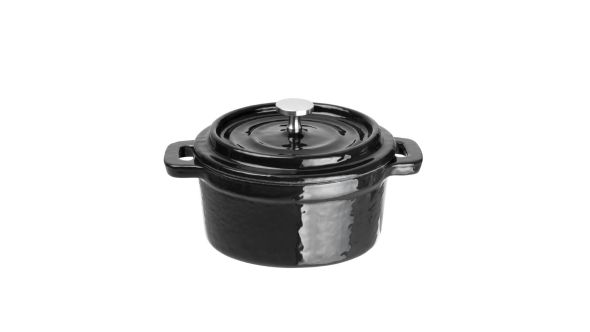 Vogue Cast Iron Round Mini Pot Black